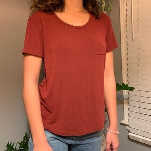 Soft & sexy burnt orange slouch tee